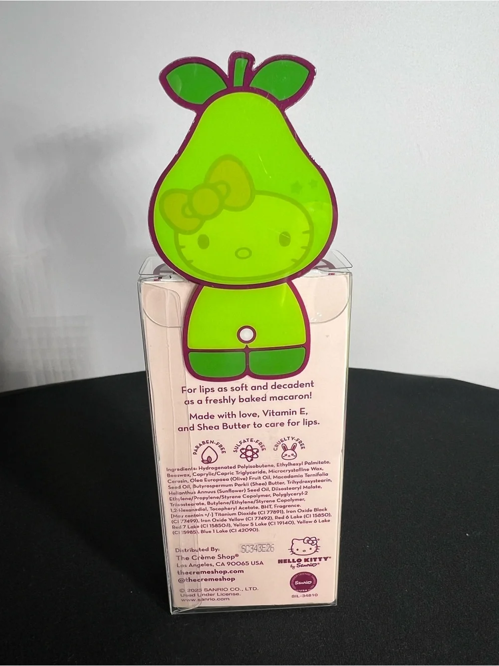 NWT The Crème Shop x Hello Kitty Macaron Lip Balm - Juicy Pear